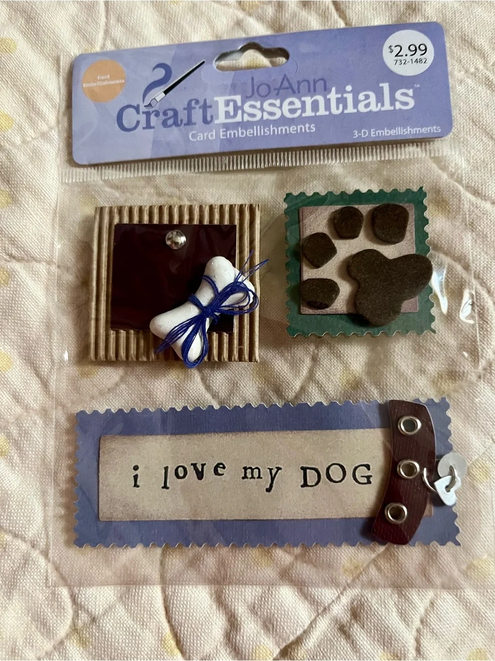 Dog-Themed Scrapbook Kit Junk Journal or Party Supplies - Brown/Cream